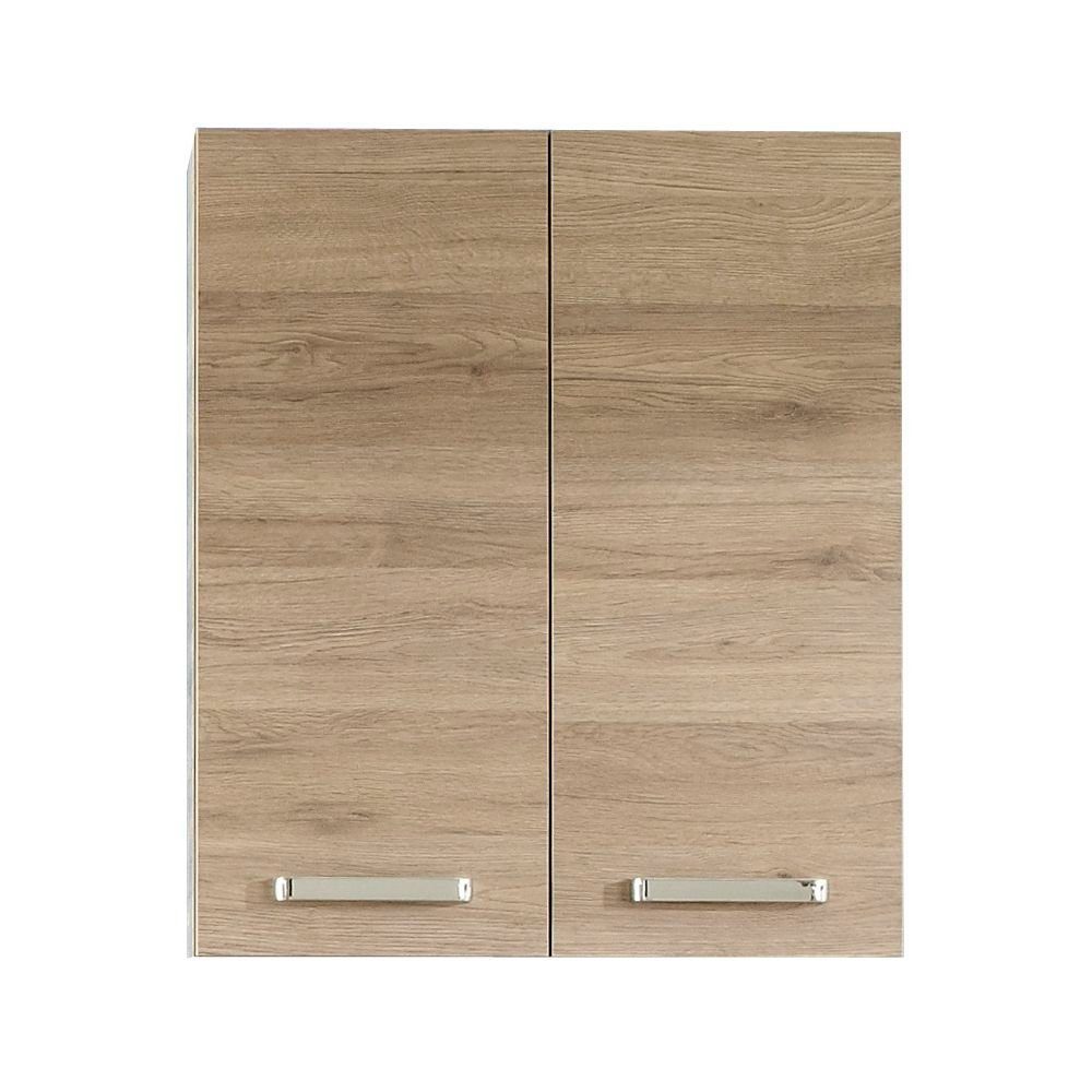 Lomadox Hängeschrank OSTENDE-66 Badezimmer in Sanremo Eiche Terra quer Nb. - B/H/T: 60/70/20cm