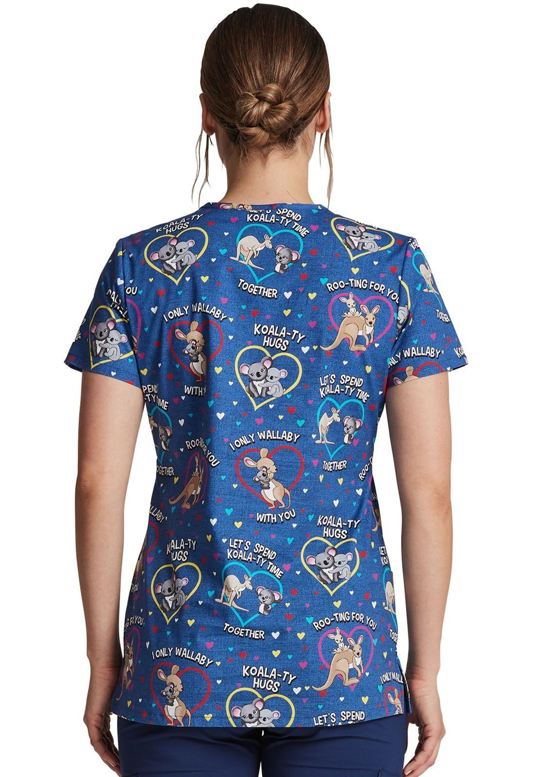 Dickies Funktionsbluse Bunt bedruckter Damen Kasack "Rooting 4 you" Kasack mit Motiv