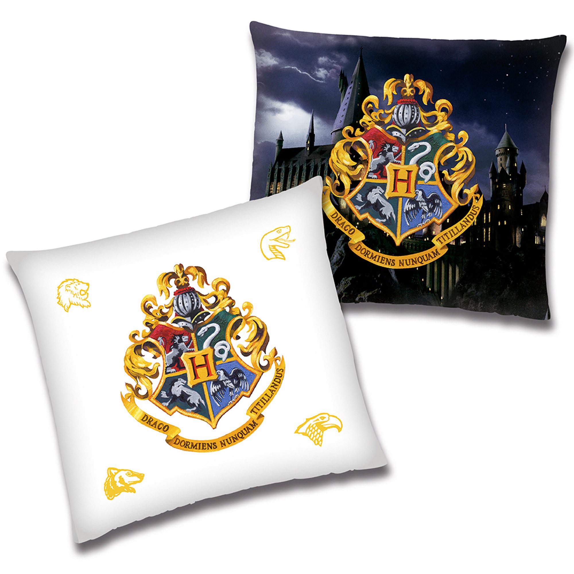 BERONAGE Декоративные подушки Harry Potter Hogwarts 40 x 40 cm Kuschelkissen ideal für Kinderzimmer, passend zur Bettwäsche