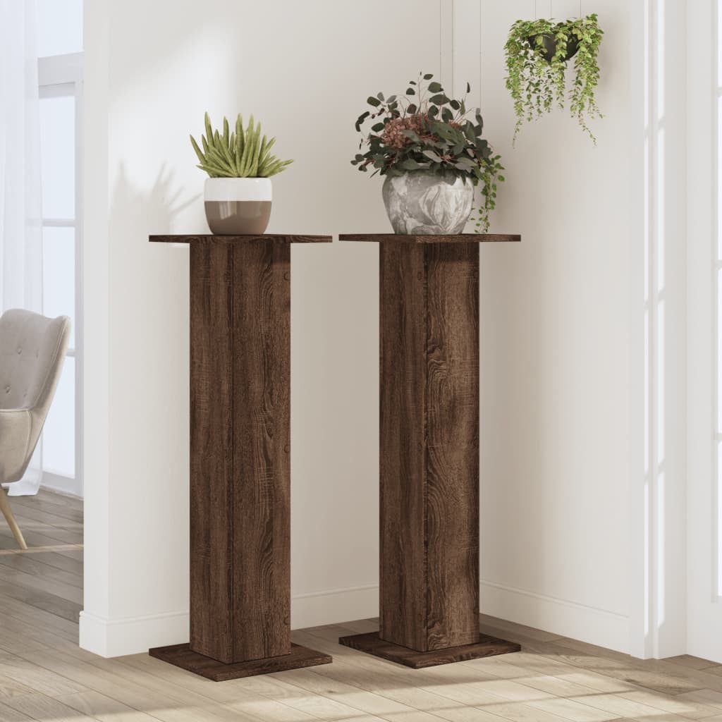 vidaXL Blumenständer Pflanzenständer 2 Stk. Eichen-Optik günstig online kaufen