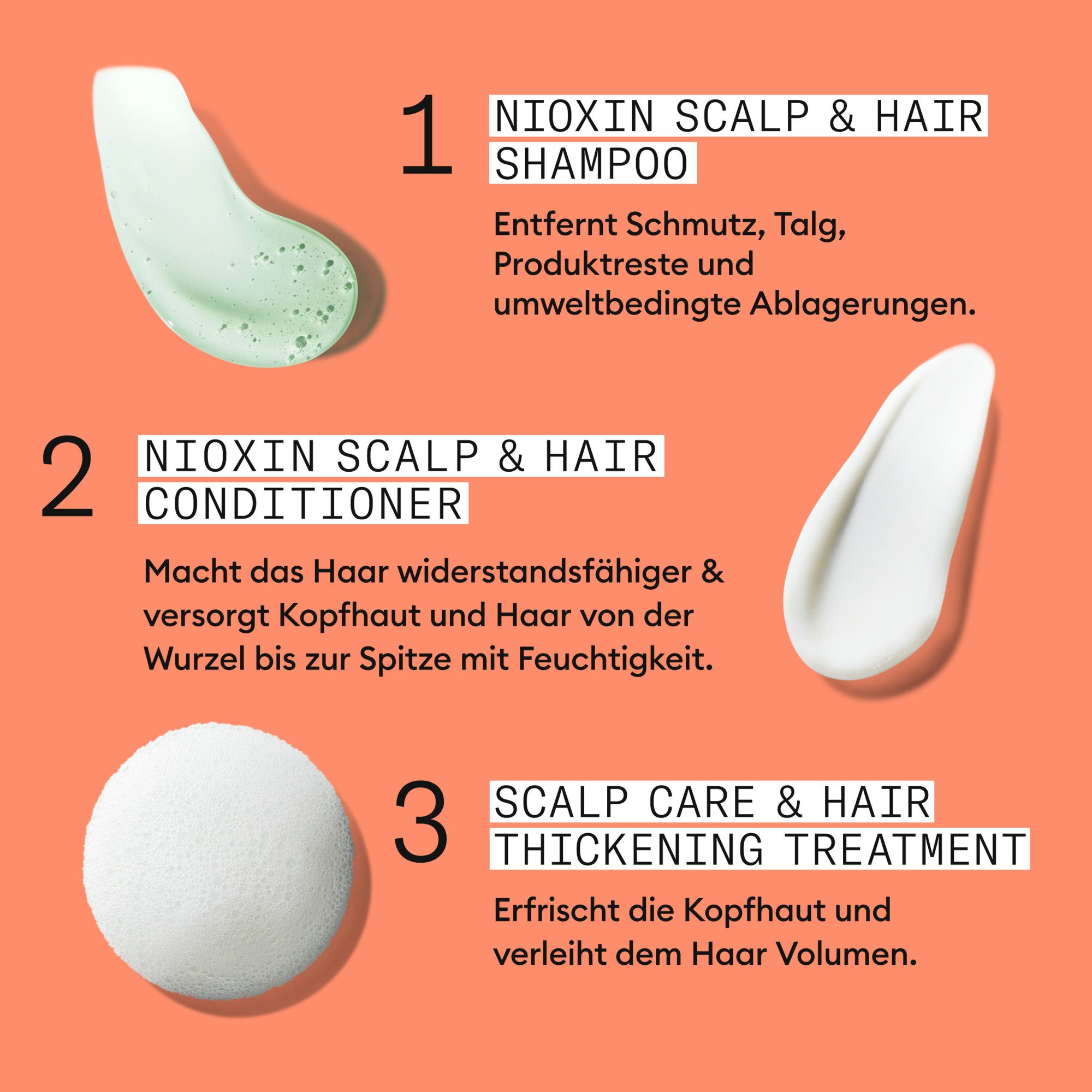 Nioxin Haarpflege-Set NIOXIN SCALP + HAIR THICKENING SYSTEM 4, Set, 3-tlg., mehr Volumen, schützt vor Haarbruch, speziell für coloriertes Haar