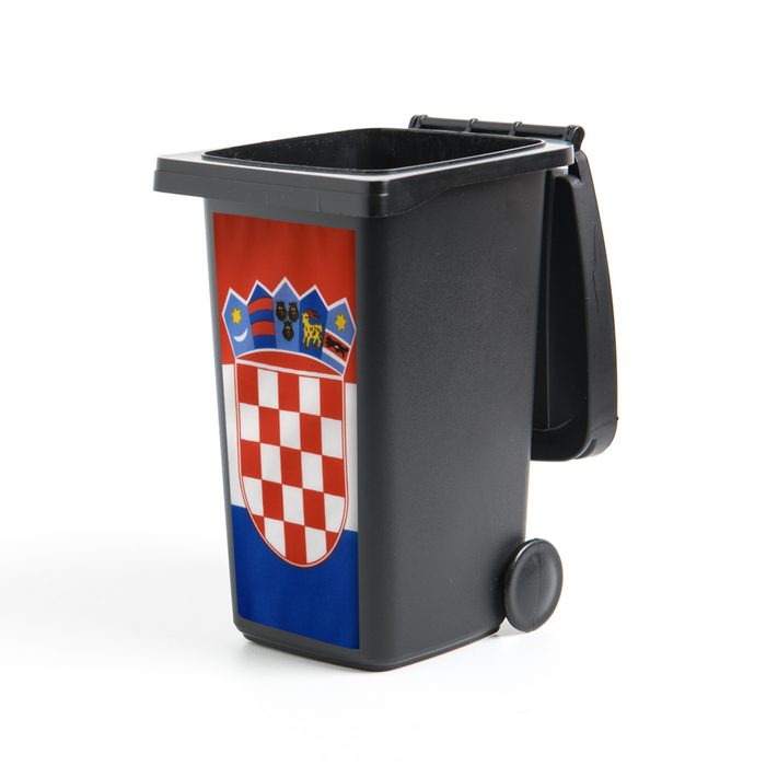 MuchoWow Wandsticker Foto der kroatischen Flagge (1 St) Mülleimer-aufkleber Mülltonne Sticker Container Abfalbehälter
