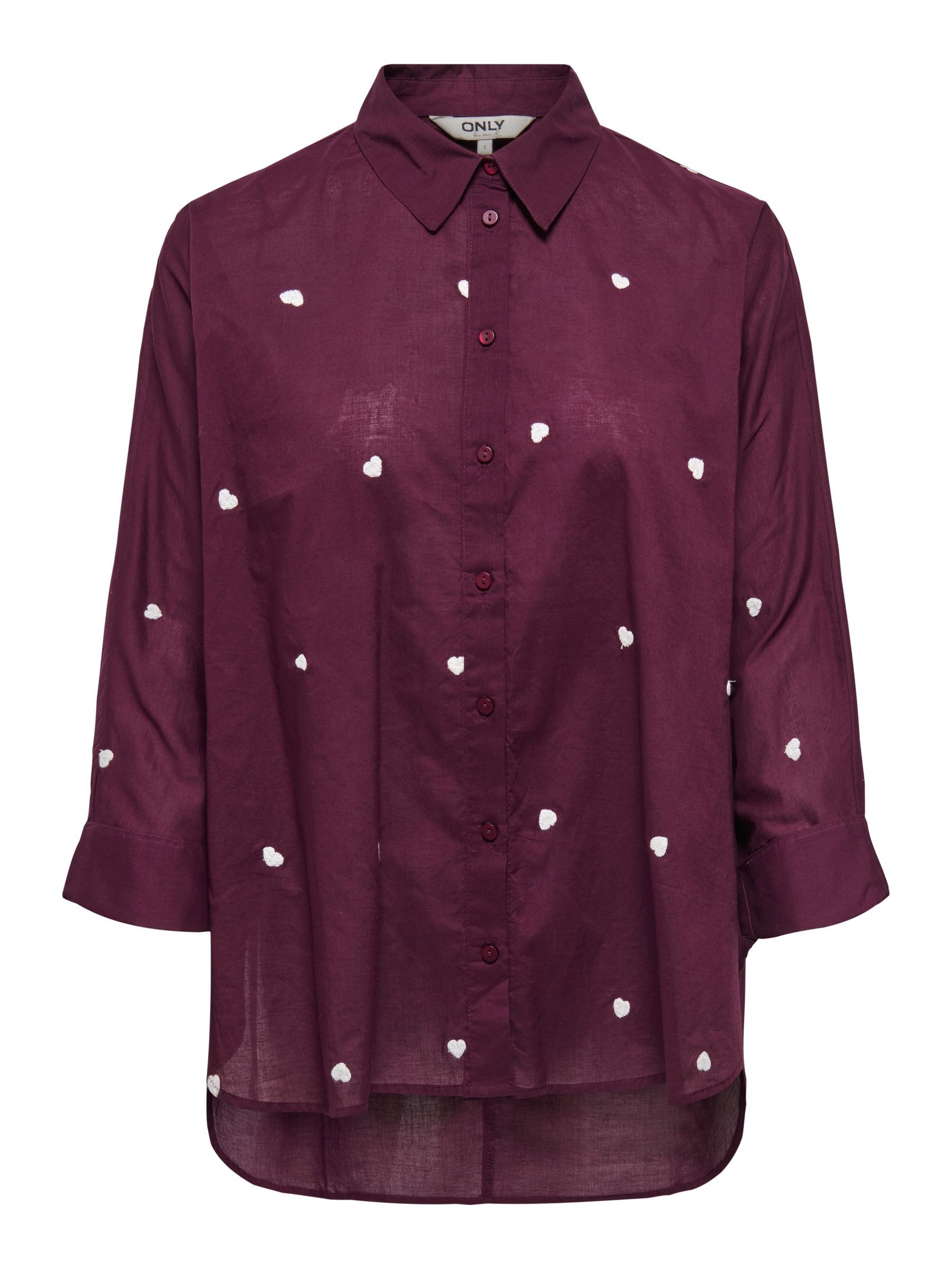 ONLY Blusenshirt Hemdkragen Box Fit Manschetten Knopfleiste ONLNEW LINA GRA günstig online kaufen