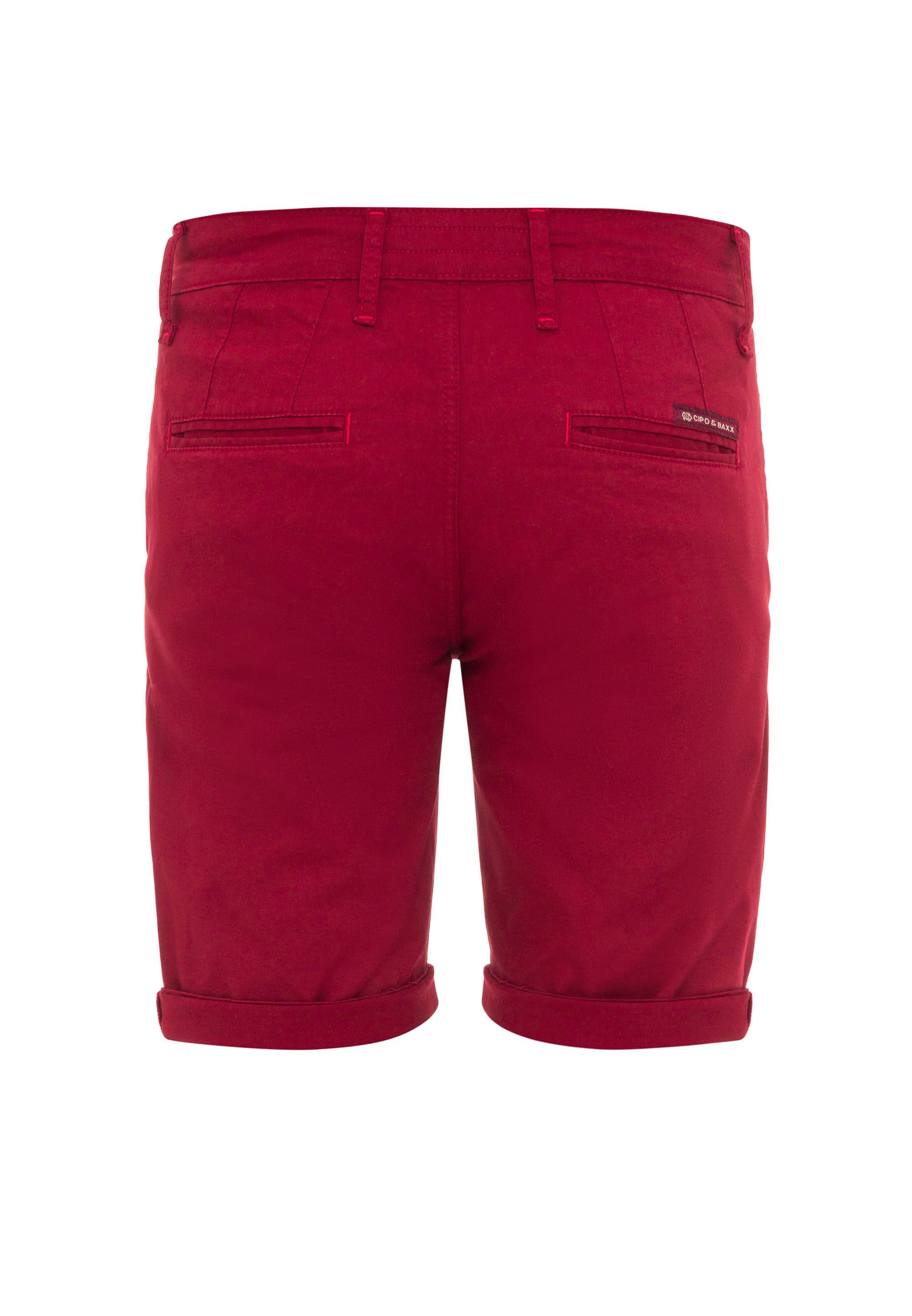 Cipo & Baxx Stoffhose Shorts im unifarbenen Look