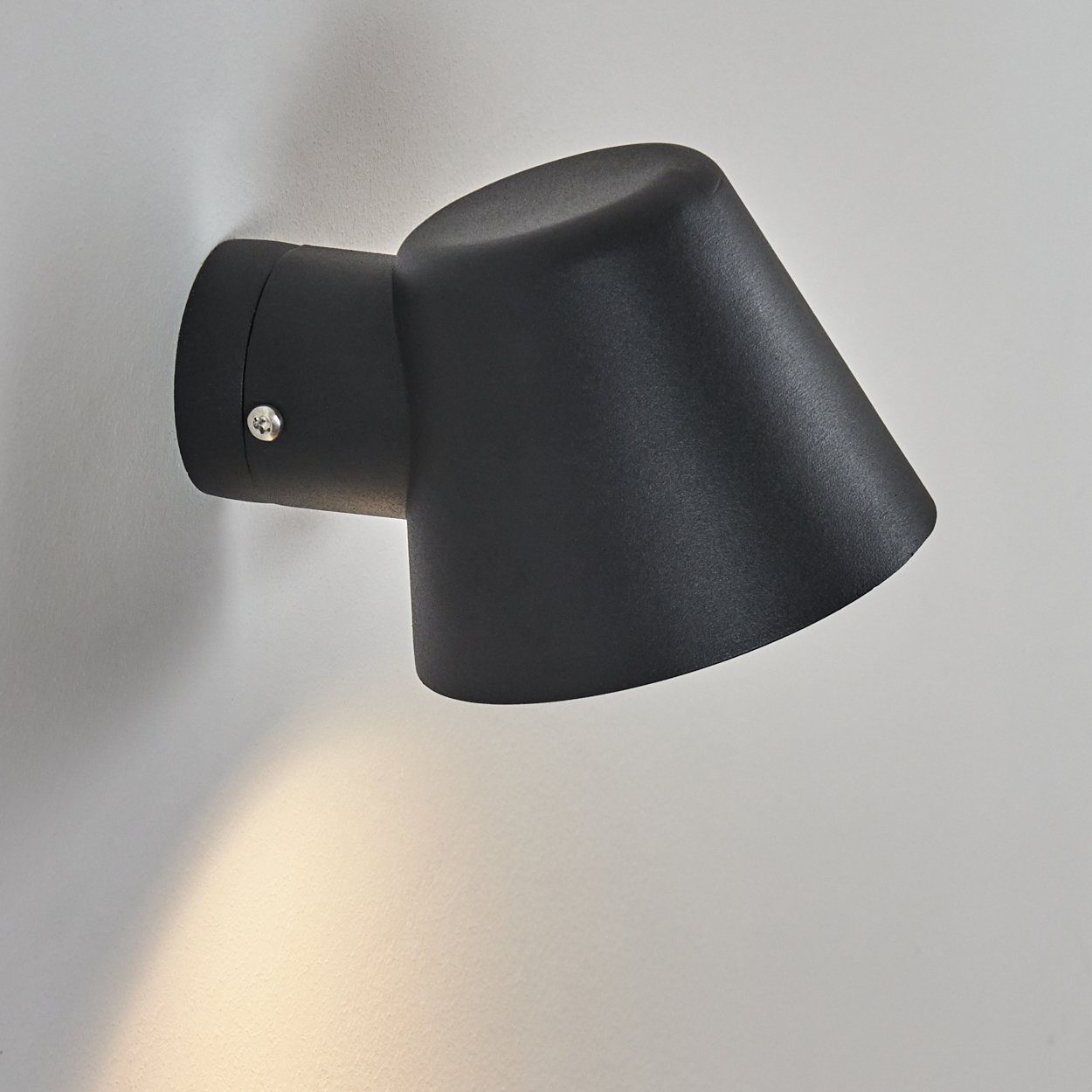 IP44 Wandlampe ohne Anthrazit/Klar, 1xGU10, moderne in Terrasse/Eingangsbereich, »Montemarciano« aus hofstein Außenleuchte Metall/Glas Leuchtmittel, für Außen-Wandleuchte