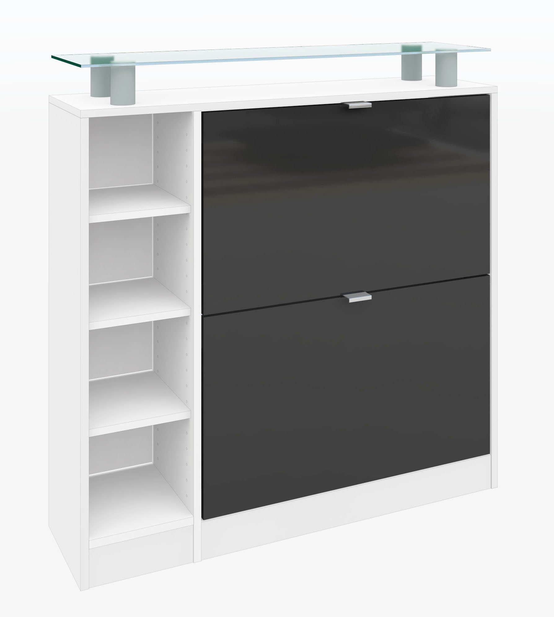 borchardt Möbel Schuhschrank Dolly, Schuhregal, Schuhkipper mit Glasablage günstig online kaufen