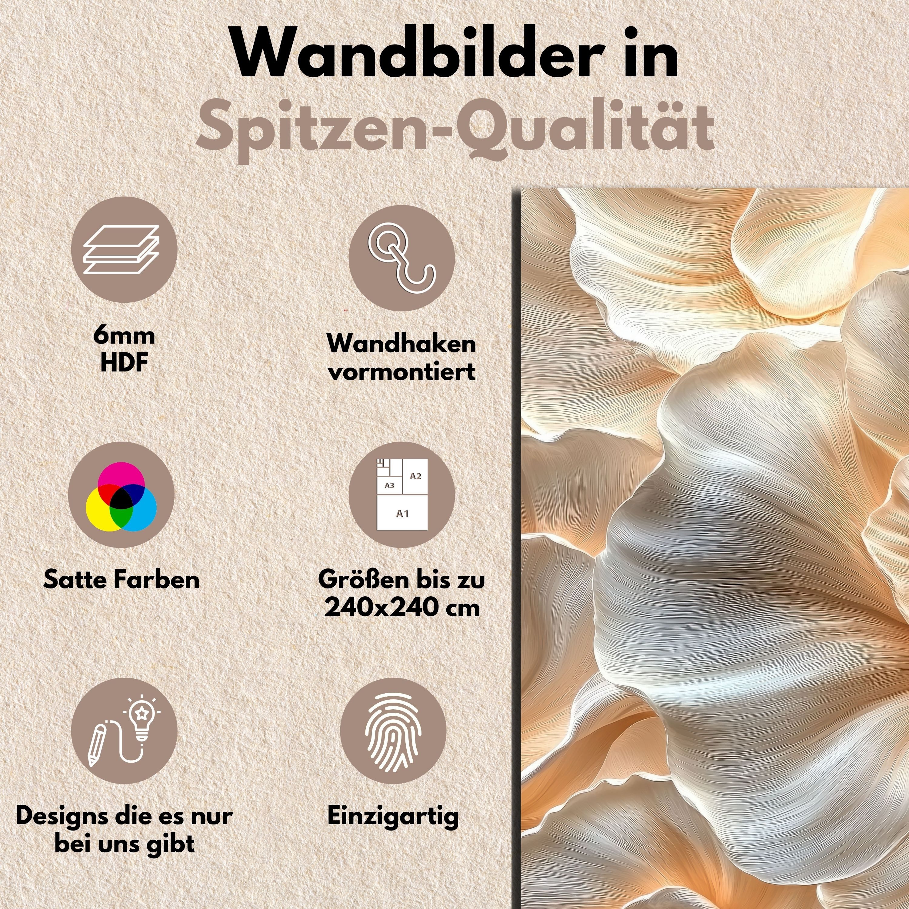 DARO Design Leinwandbild Modern Abstrakt Wandbilder XXL Wandbild Wand Deko Leinwand Bilder, (Blume mit Blüten - Bild groß Wohnzimmer Schlafzimmer Küche Esszimmer Einteilig Querformat Fotodruck Leinwände Wanddeko Abstrakte Kunst Boho), 30x20 cm