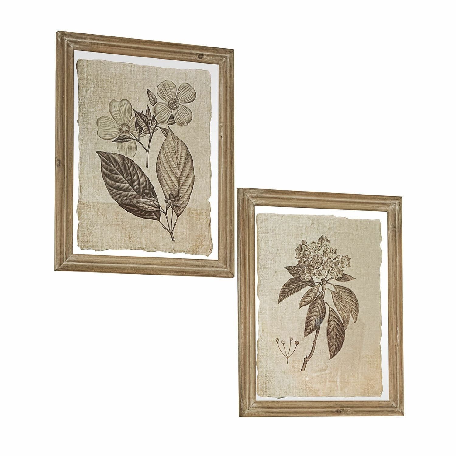 Wanddekoobjekt Bild 2er Set Guyra beige/braun