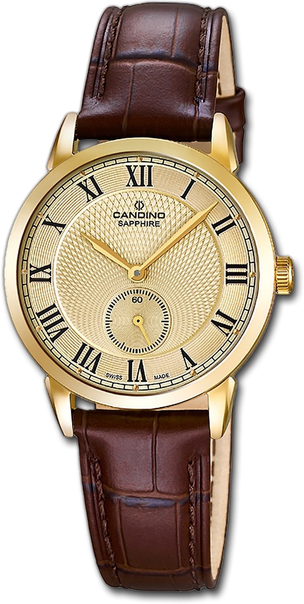 Candino Quarzuhr Candino Damenuhr Classic C4594/4, Damen Armbanduhr rund, Edelstahlarmband braun