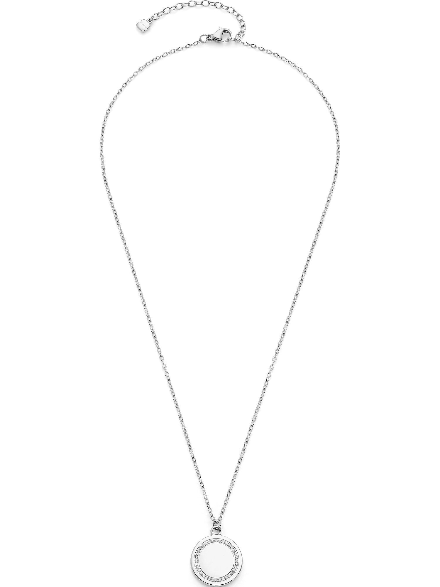 Edelstahlkette Leonardo Damen-Kette Edelstahl Zirkonia