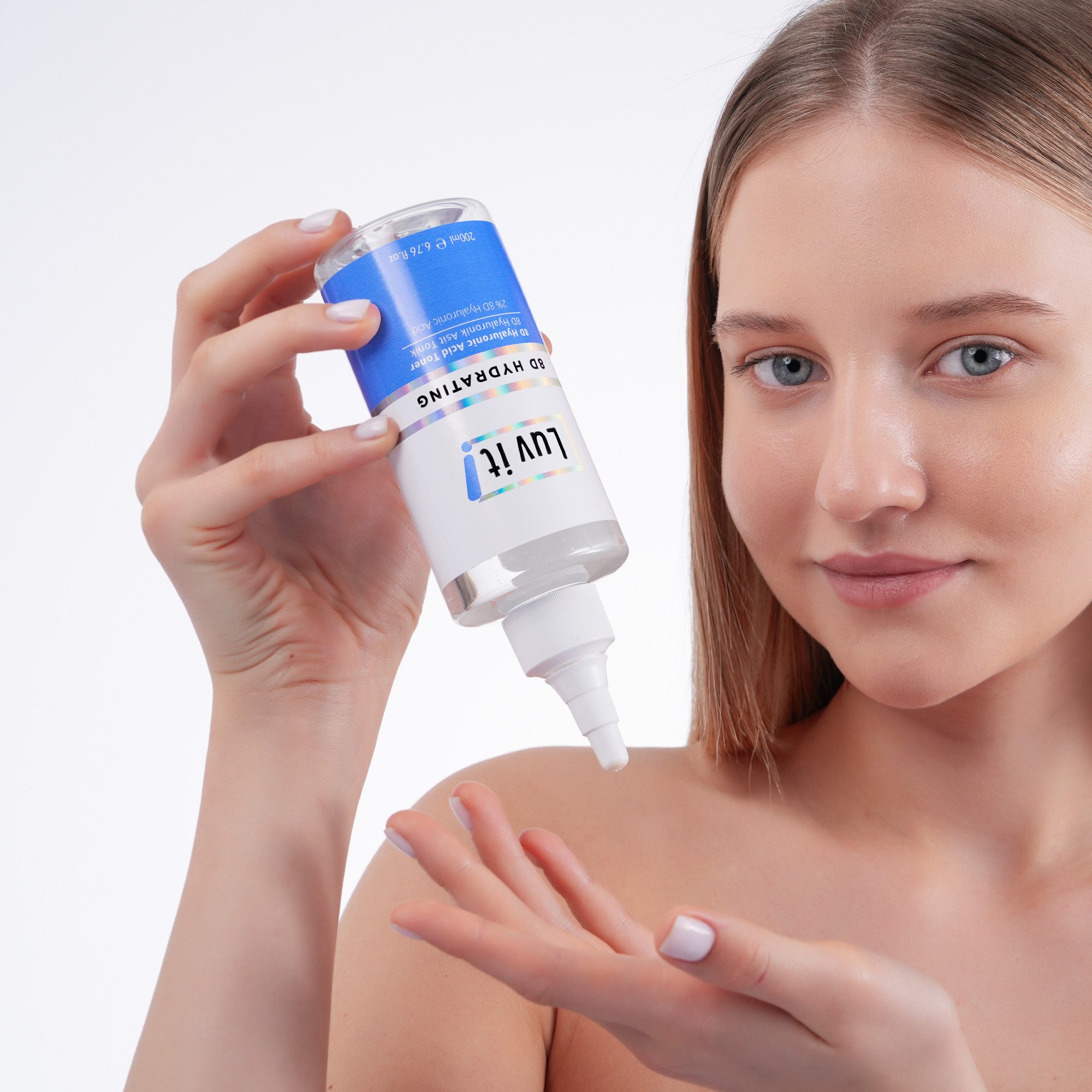 Luv it! Gesichtswasser 8D Hyaluronsäure Toner, Alkoholfreies Gesichtstonikum mit 8-fach Hyaluron