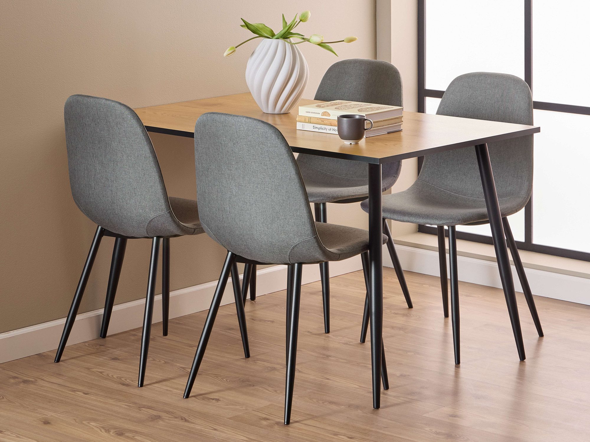Esszimmer-Set Esspruppe, Speisetisch mit Wohnzimmerstühlen
