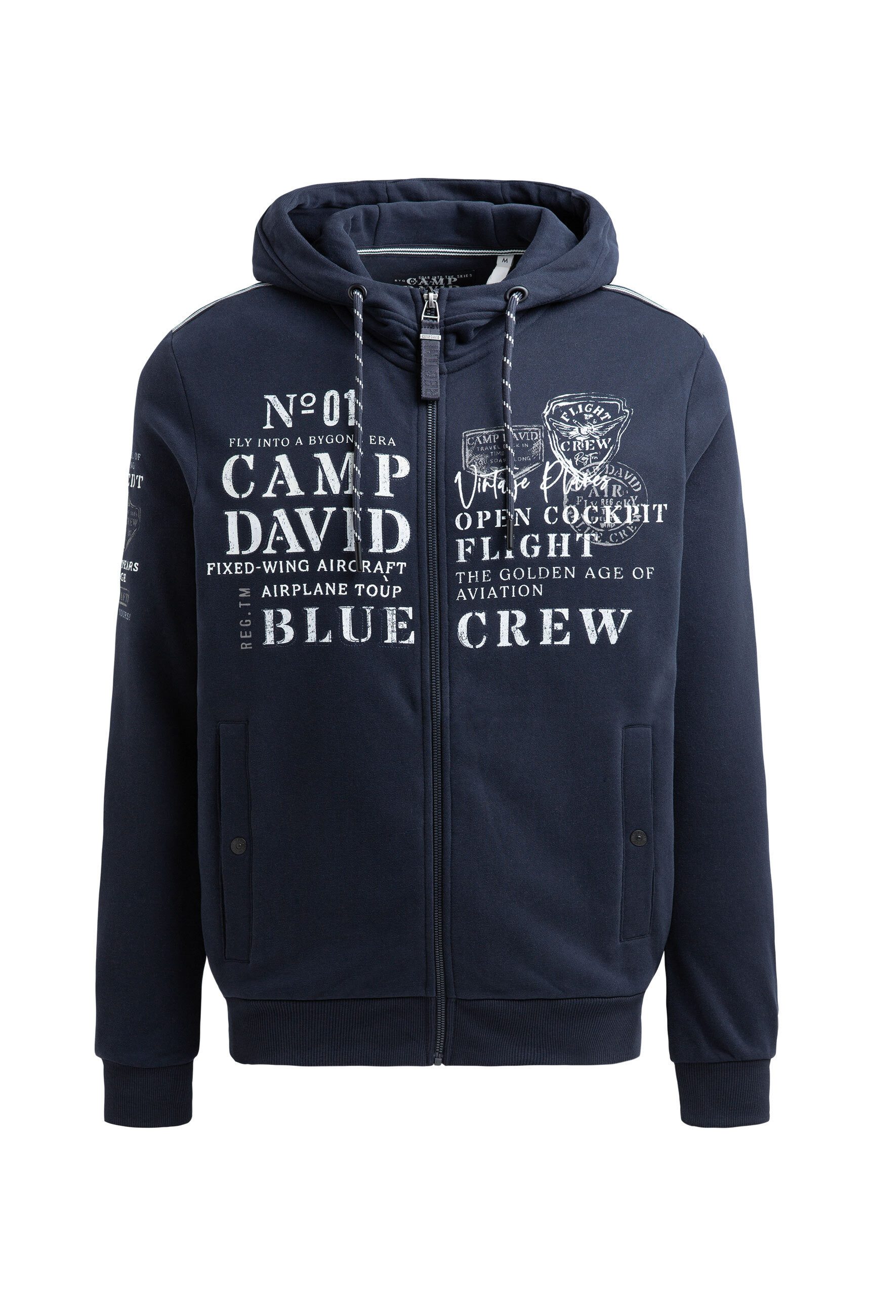 CAMP DAVID Kapuzensweatjacke Eingrifftaschen mit Druckknopfverschluss günstig online kaufen