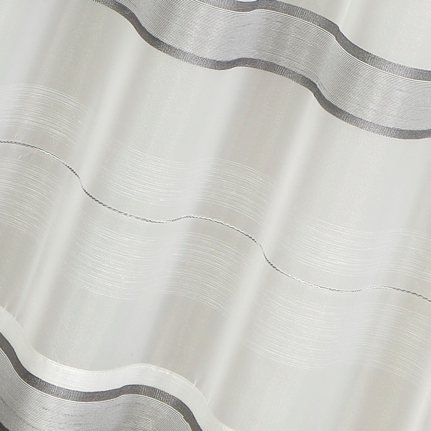 Gerster Scheibengardine Ubbe (1 St), Ösen, halbtransparent, HxB: 50x140, mit modernem Streifen Design