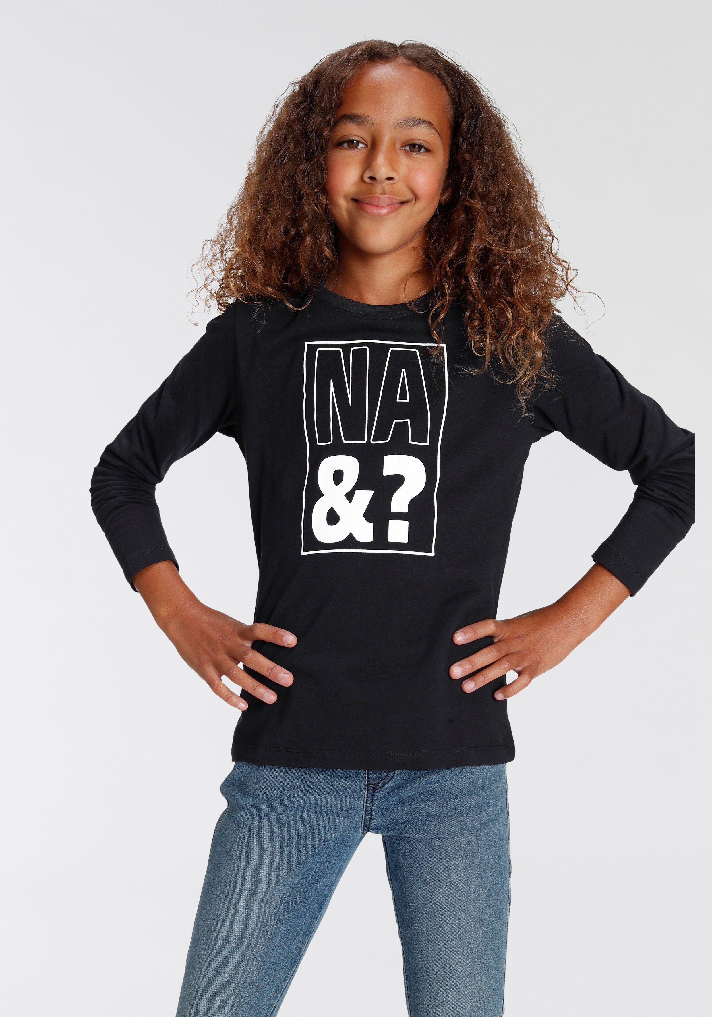 KIDSWORLD Langarmshirt NA&? Druck