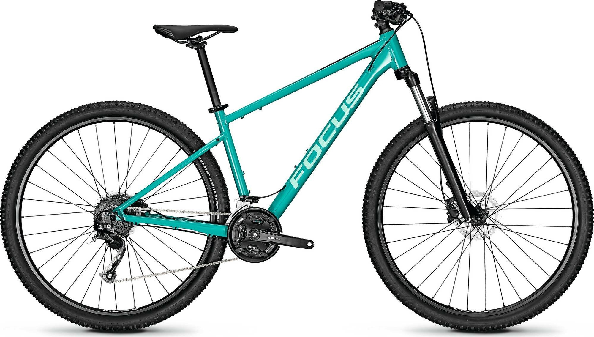 Focus Mountainbike MTB Hardtail Whistler 3.6 Bluegreen 29" Diamant, 27 Gang Shimano Shimano Altus M2000, 9-speed Schaltwerk