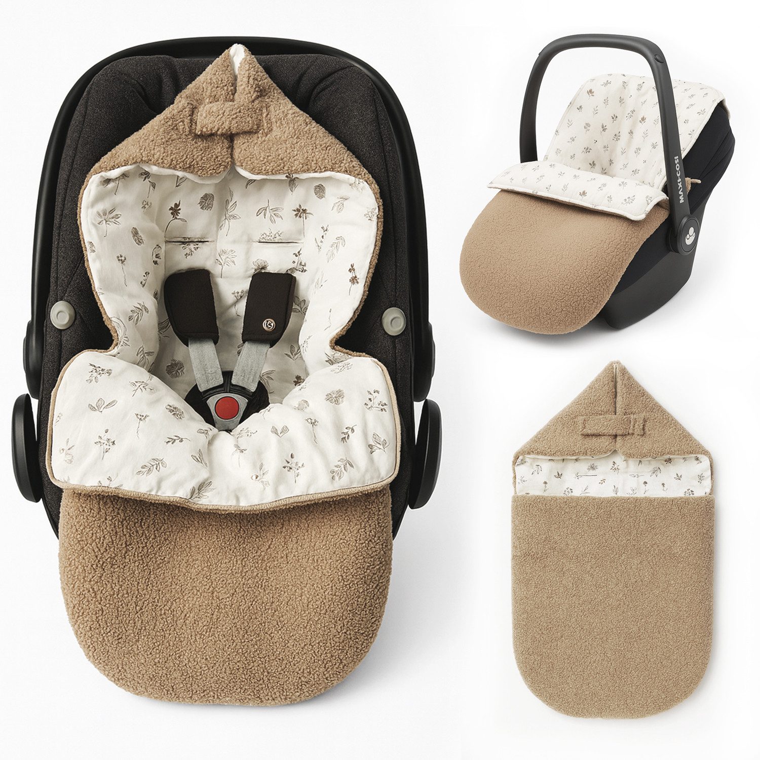 BABEES Fußsack für Babyschale Kinderwagen Wanne BOUCLE Winterfußsack, Einsc günstig online kaufen