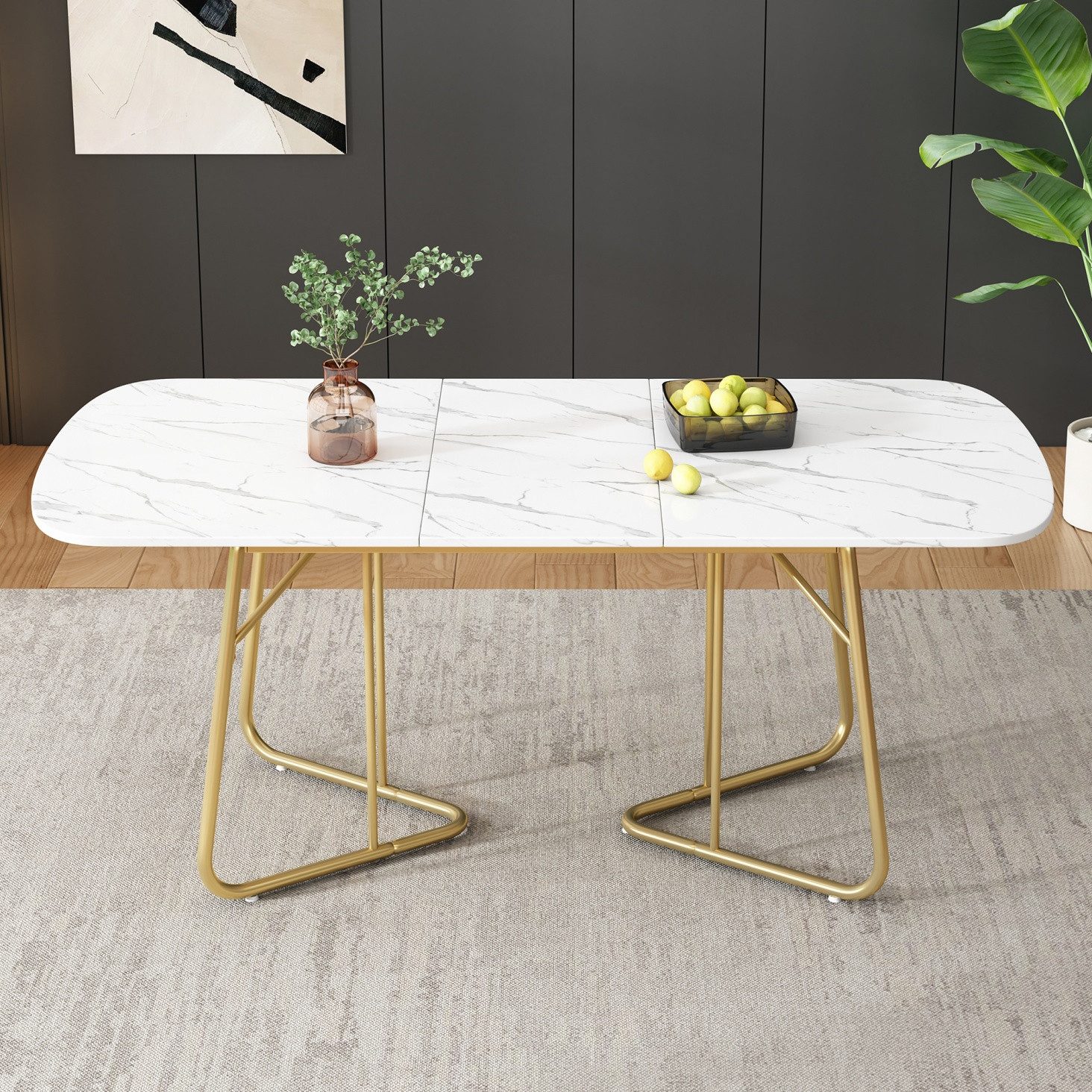 IDEASY Esstisch Erweiterbarer Esstisch Luxus-Design - 140-180x80cm für 4-6 günstig online kaufen
