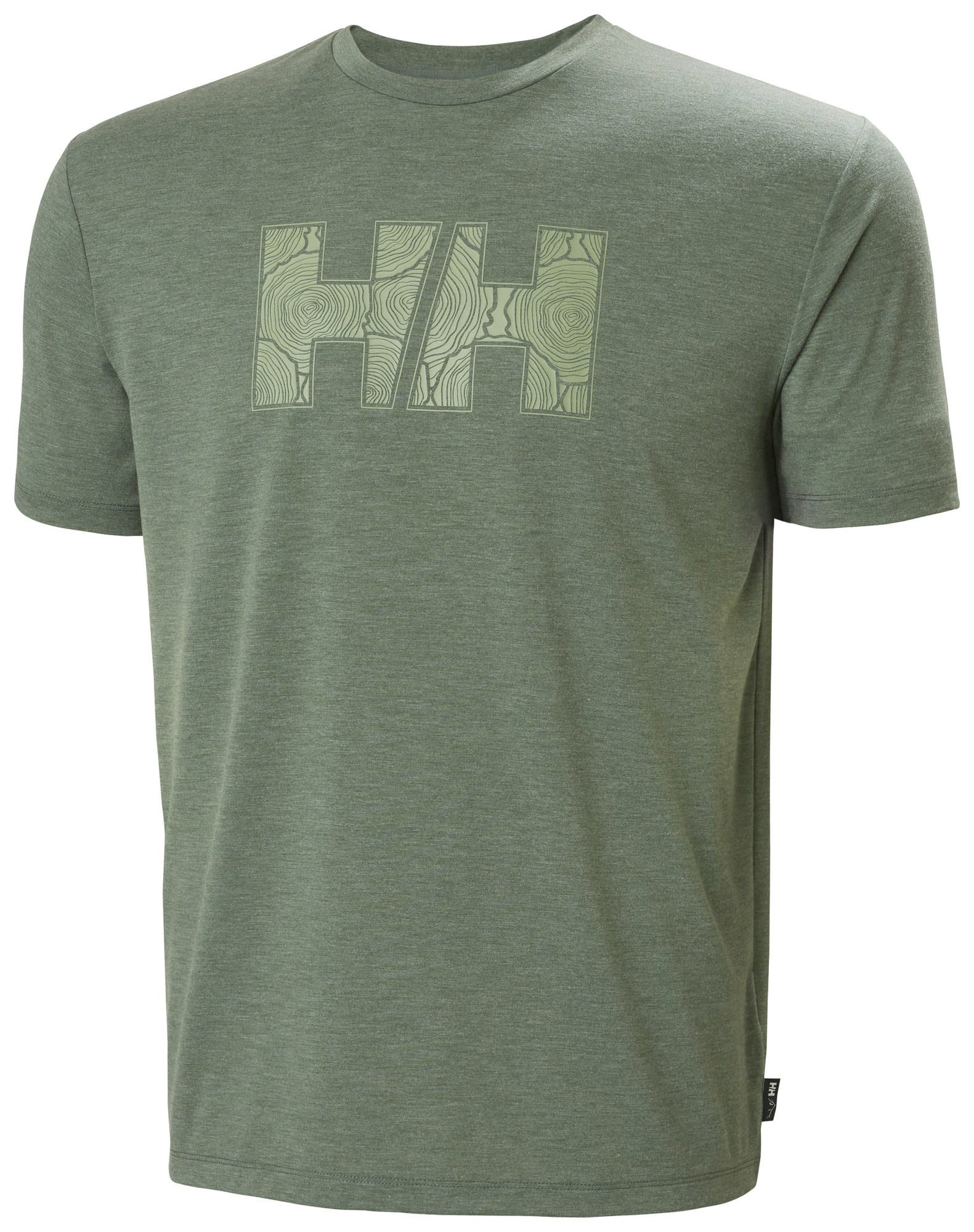 Helly Hansen T-Shirt Helly Hansen M Skog Recycled Graphic T-shirt Spruce Melange