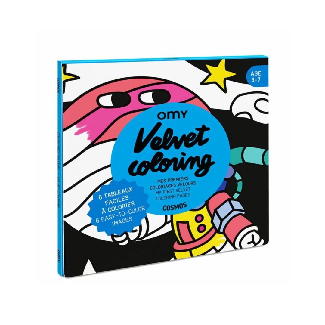 suebidou Malvorlage VELVET COLORING Malkarten Malerlebnis aus Samt 3-7 Jahre, wunderschöne witzige Malvorlagen mit Samt