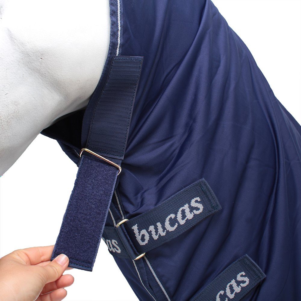 Bucas Pferde-Abschwitzdecke Bucas Power Cooler & Neck - Navy/Silver