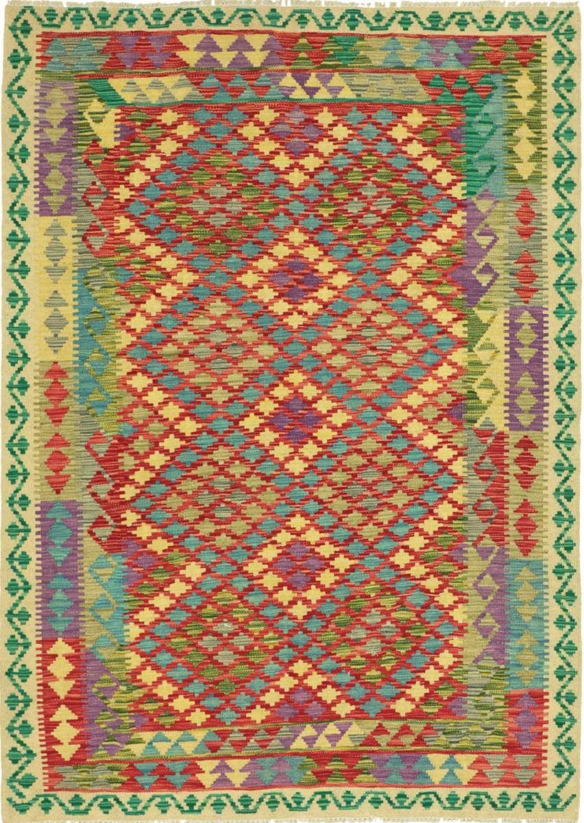 Orientteppich Kelim rechteckig, Höhe: Afghan 3 Handgewebter Orientteppich, Trading, Maimana mm 156x193 Nain