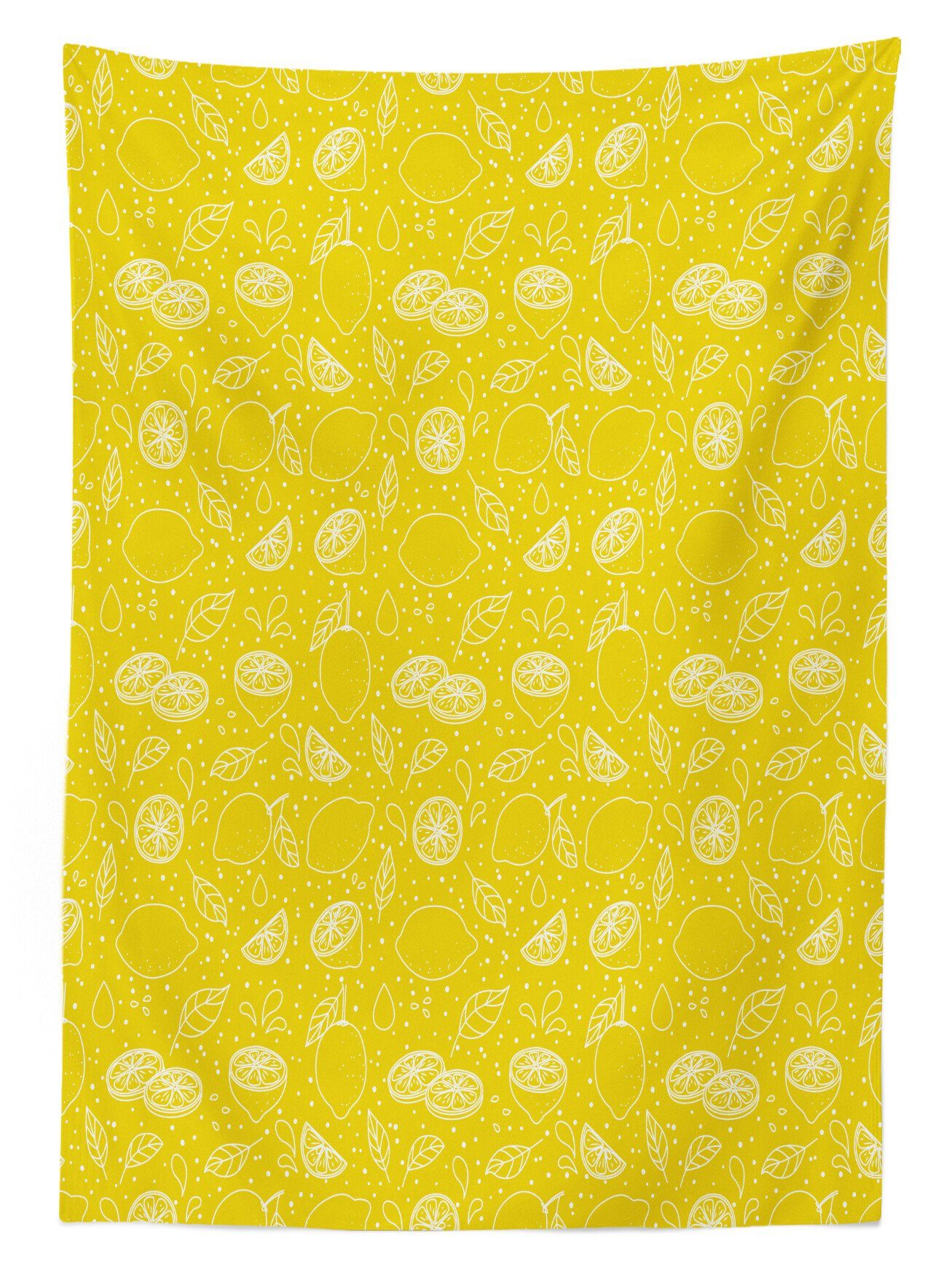 Weiß Abakuhaus Außen den Farben, Klare Farbfest Waschbar Zitronen-Entwurf und geeignet Bereich Gelb Für Tischdecke