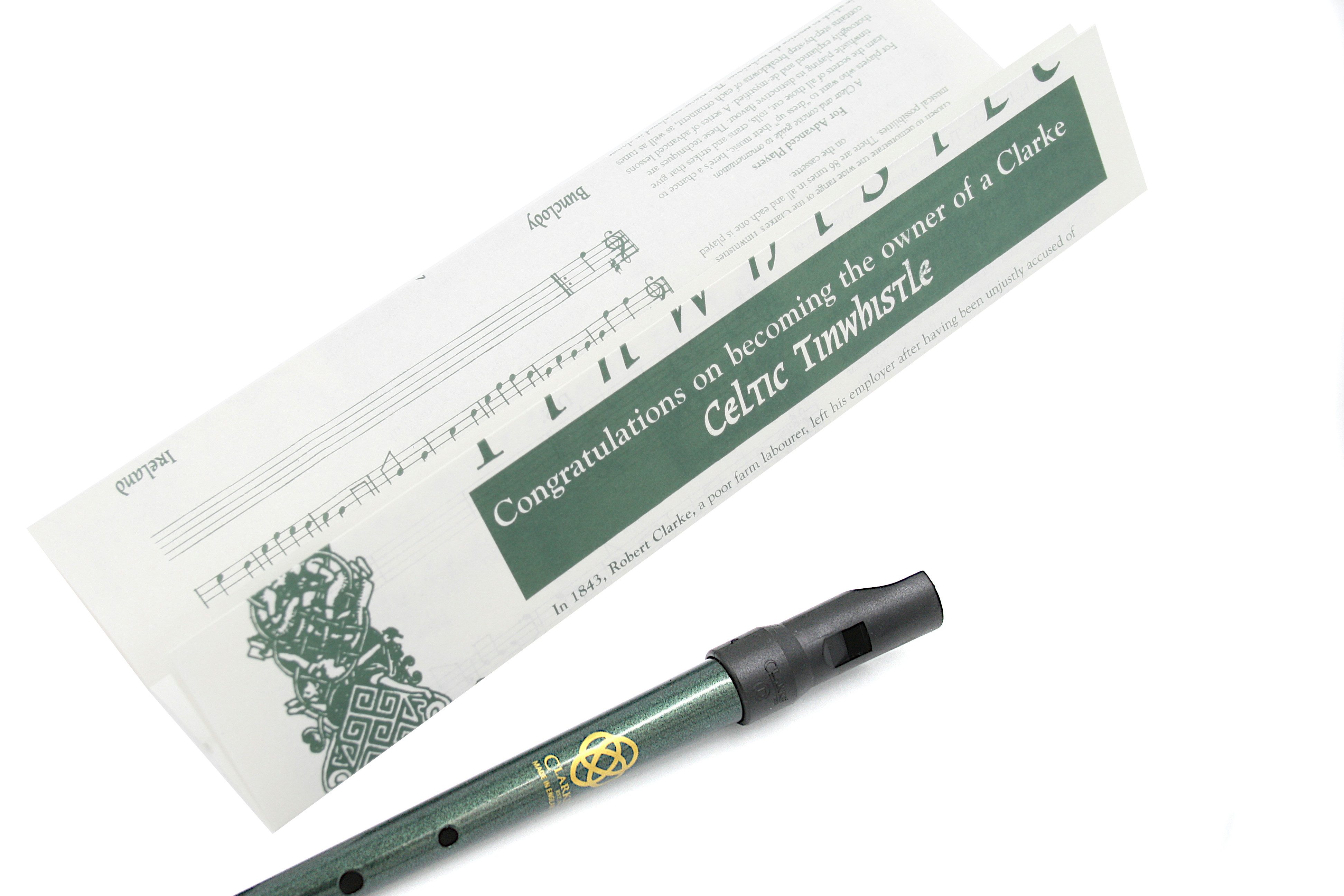 Clarke Blockflöte D Tin Whistle Keltische TinWhistle Pennywhistle Grün D – Bild 4 von 4