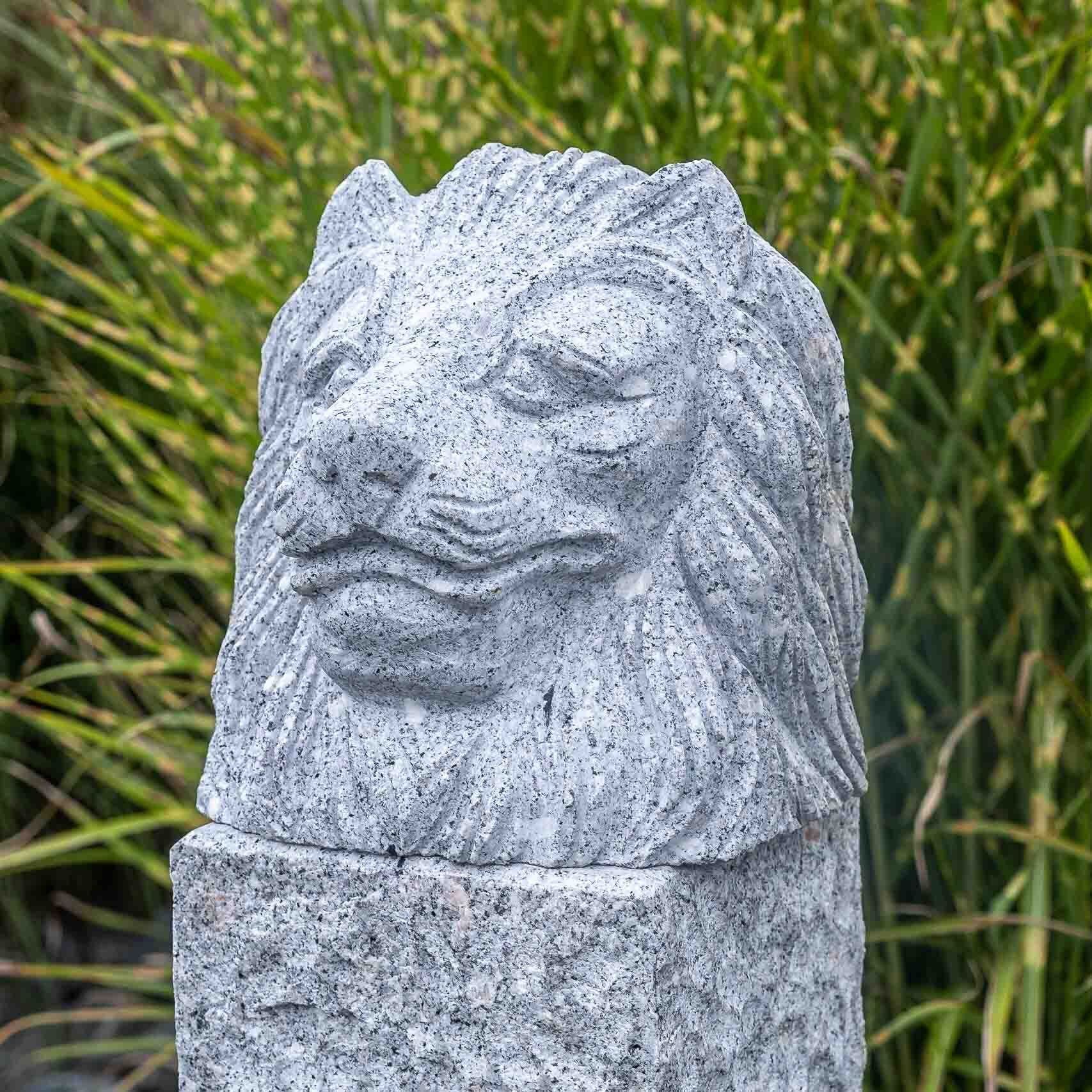 – Granit sehr – – IDYL Granit-Skulptur UV-Strahlung. Frost, Sternzeichen Regen witterungsbeständig Gartenfigur gegen Löwe, robust Naturprodukt und IDYL ein