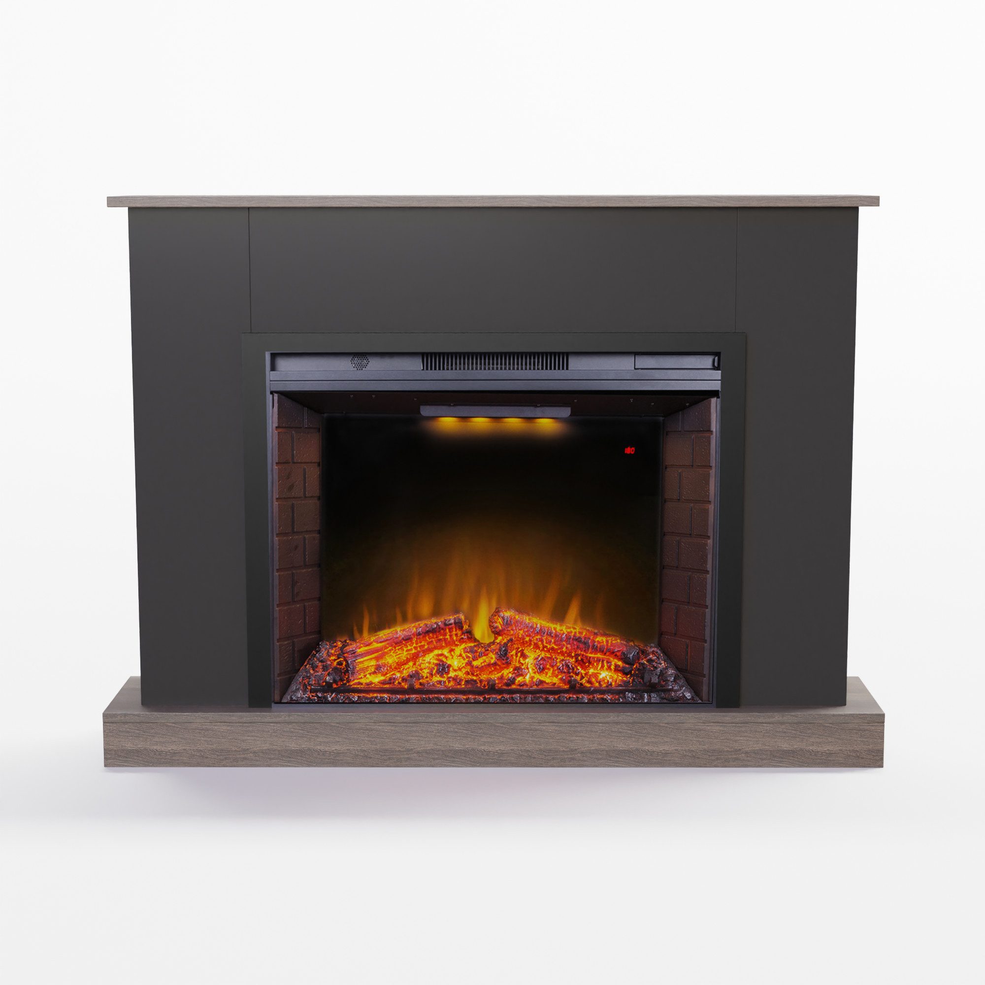 GARLIVO Elektrokamin Roma, täuschend echte Flamme mit Heizung und Knistereffekt