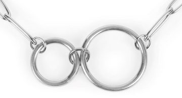 styleBREAKER Gliederarmband (1-tlg), Edelstahl Glieder Armkette mit Ring Anhängern