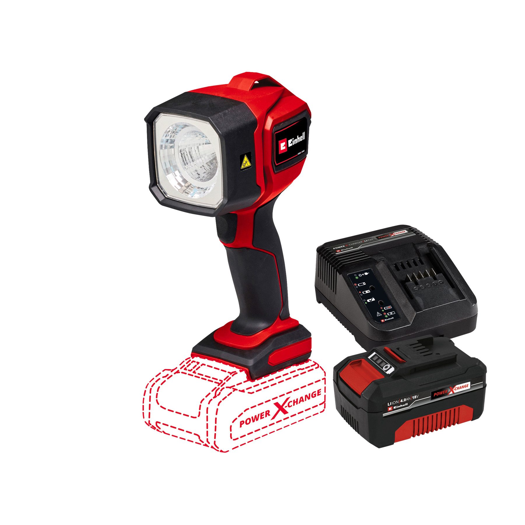 Einhell Arbeitsleuchte EINHELL Akku-Lampe TC-CL 350 Li Kit (1x 4,0 Ah)