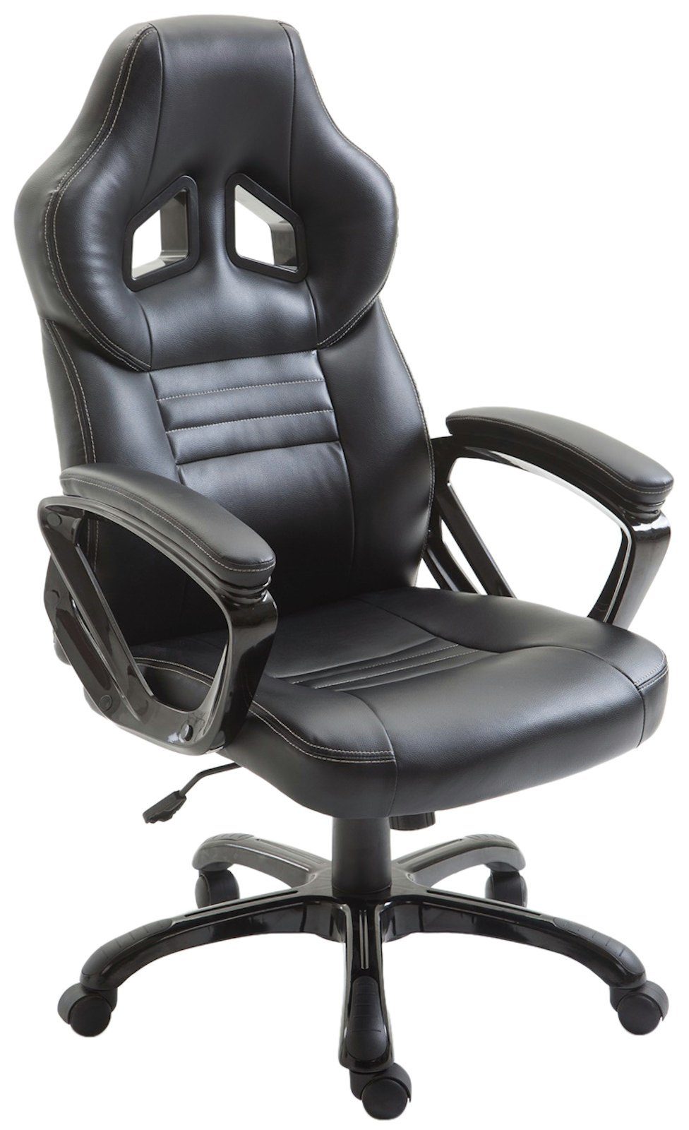 CLP Gaming Chair Pedro, drehbar mit Höhenverstellung schwarz/schwarz