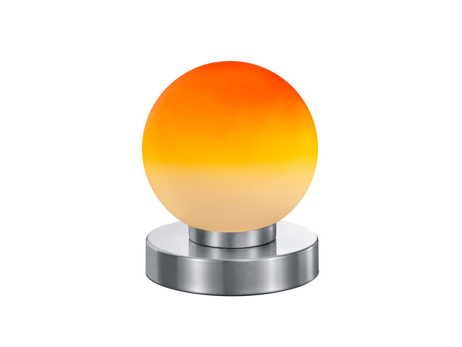 Reality Leuchten LED Nachttischlampe touch Kugel-Lampe, Höhe 15cm, dimmbar, LED wechselbar, Warmweiß, kleine Tischlampe mit Glas-Kugel, Tischleuchte inkl. E14 LED