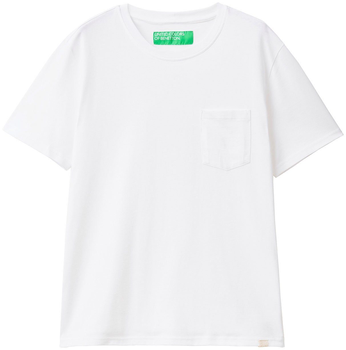 United Benetton weiß Brusttasche aufgesetzter T-Shirt Colors mit of