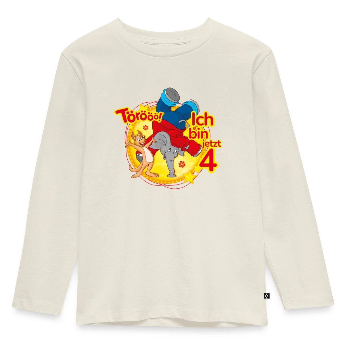 T-Shirt Benjamin Blümchen Ich Bin Jetzt 4 Kinder Premium Langarmshirt