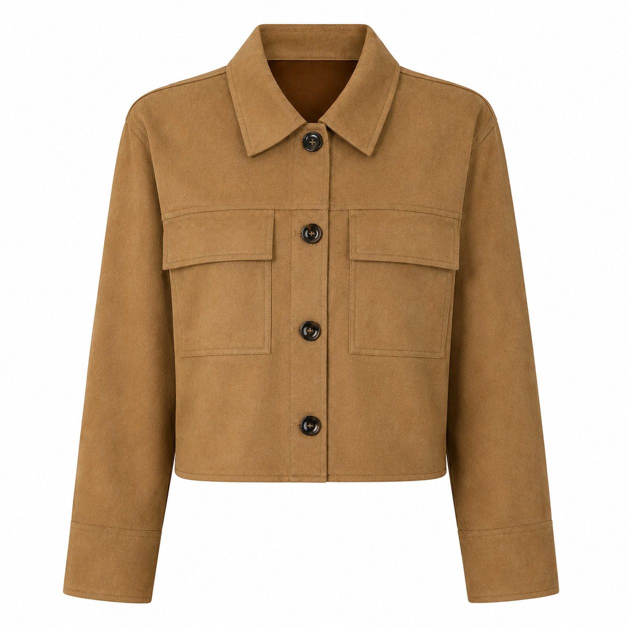 ITALY VIBES Jackenblazer - Velours-Hemdjacke - modischer kurz Blazer für Damen ONE SIZE - passend für Größen XS - M