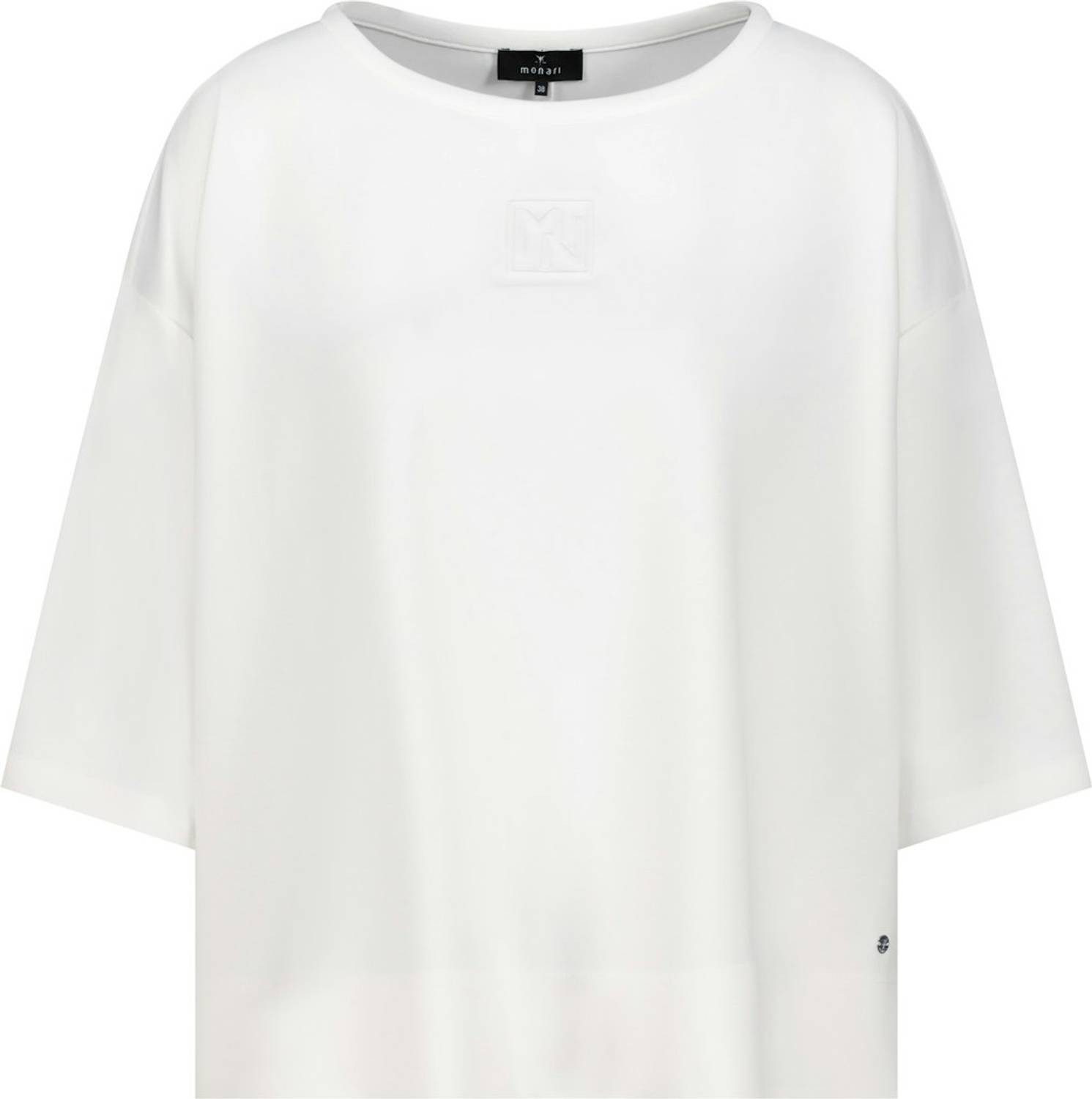 Monari T-Shirt 410185 Präge-Emblem als stilvoller Blickfang