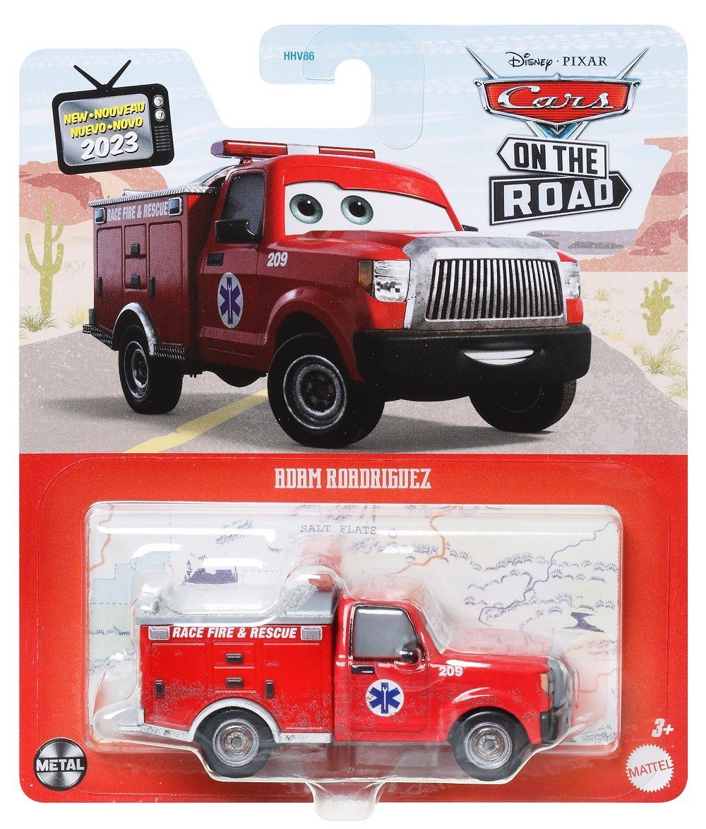 Disney Cars Spielzeug-Rennwagen Fahrzeuge Adam Cars Racing Auto Cast Die Roadriguez Style Disney Mattel 1:55