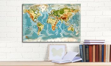 WandbilderXXL Leinwandbild Used Worldmap, Weltkarte (1 St), Wandbild,in 6 Größen erhältlich
