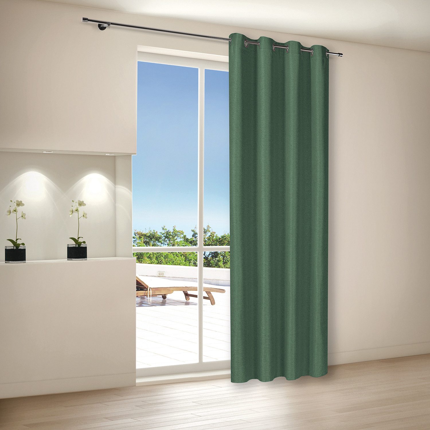 Home Living by Gerster Gardine Aurora (1 St), Ösen, blickdicht, SB-Ösenschal "Aurora" aus Dekostoff