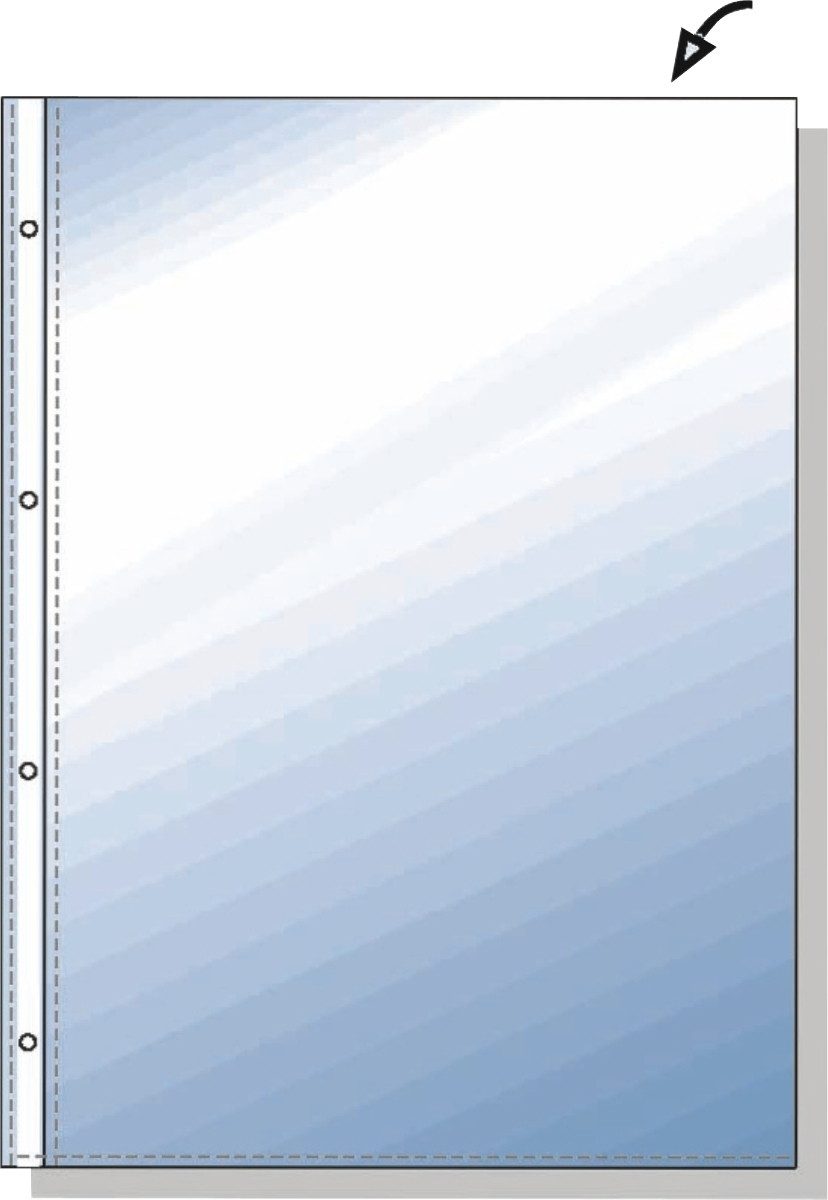 HETZEL Prospekthülle Prospekthüllen A4 110my glasklar VE=10 Stück