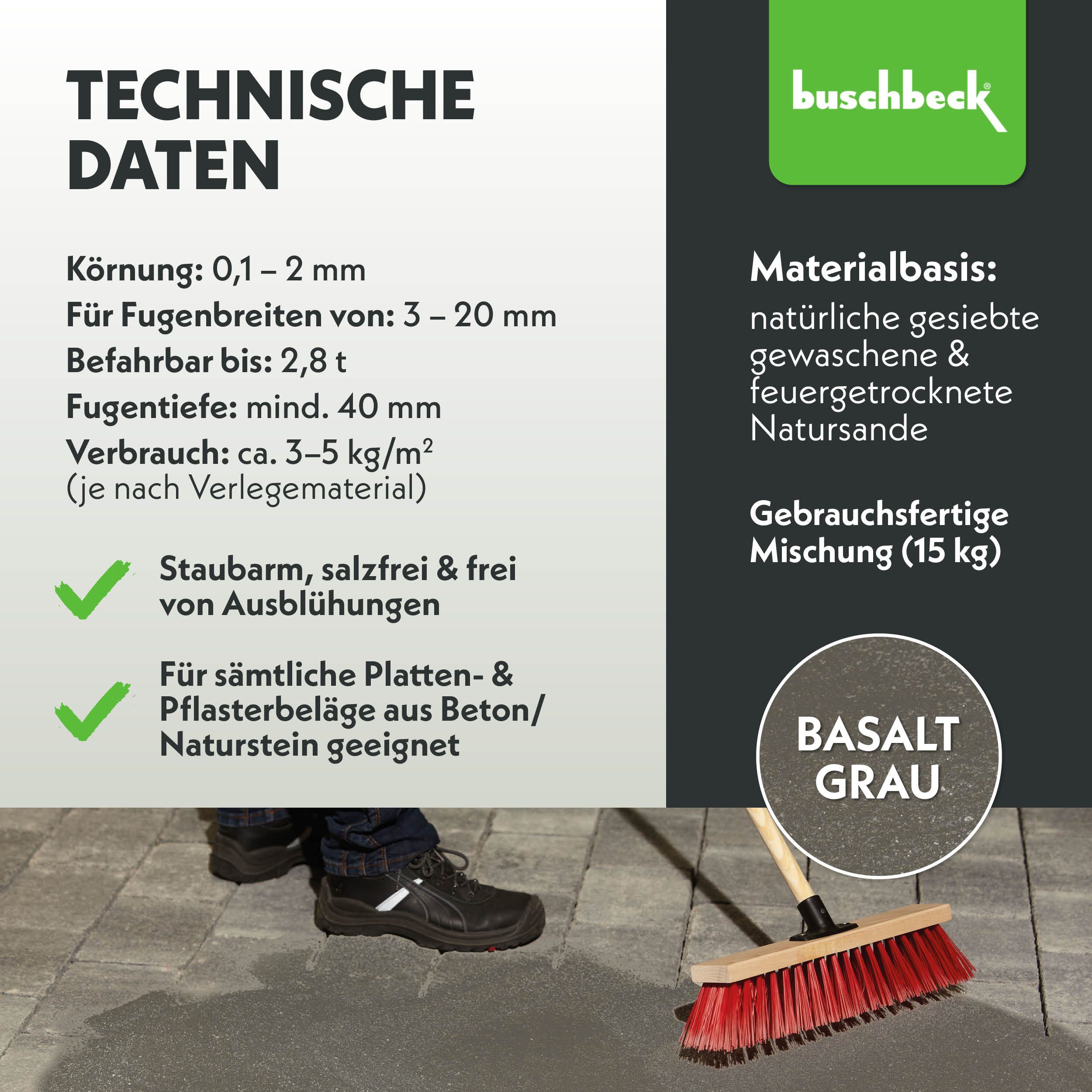 Rohrschneider Fugenmörtel Buschbeck – Fugenmörtel außen, 15 kg – Bild 5 von 5