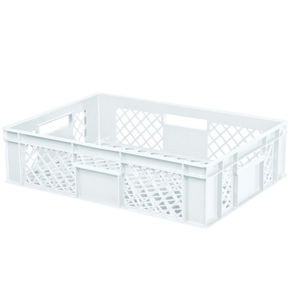 BRB-Lagertechnik Stapelbox BRB 90x Eurobehälter durchbrochen/Bäckerkiste, LxBxH 600x400x150 mm, Stoßfest, robust und formstabil