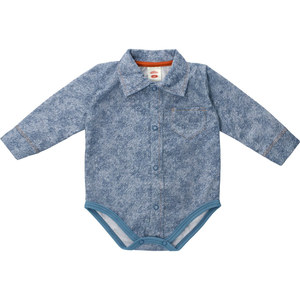 Makoma Langarmbody Jeansstyle Jungen (1-tlg) Langarm Einteiler, Body, Longsleeve-Body, Bodysuit, Stretchbody