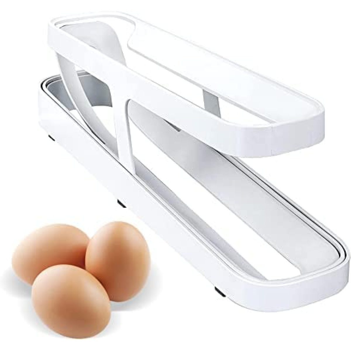 Jormftte Vorratsdose Rollender Eierhalter für den Kühlschrank,EierbehäLter,für Kühlschrank