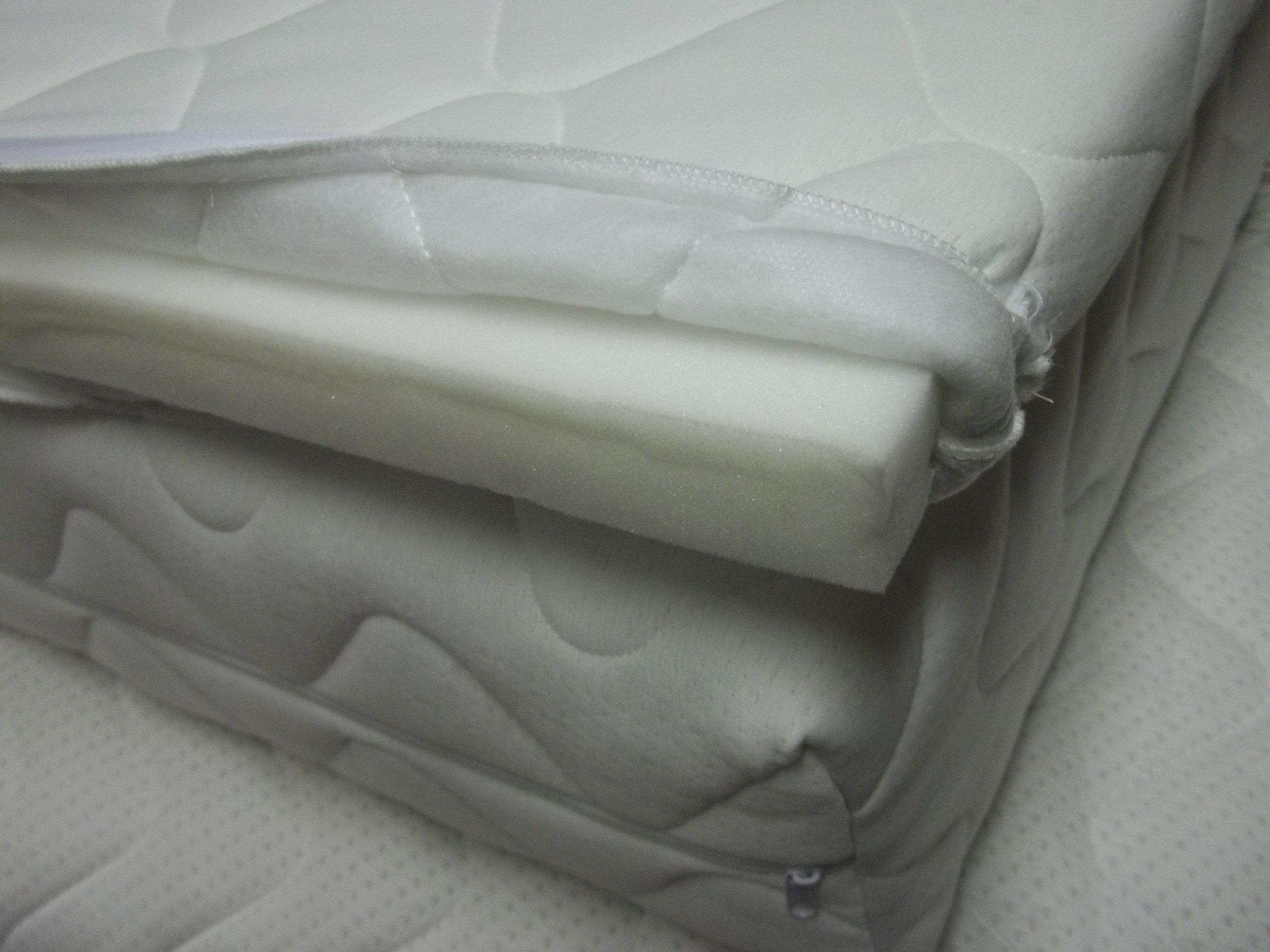 Bettwaren Petri, Topper Visco Viscoelastische Auflage Kern 7 cm. + versteppter Bezug