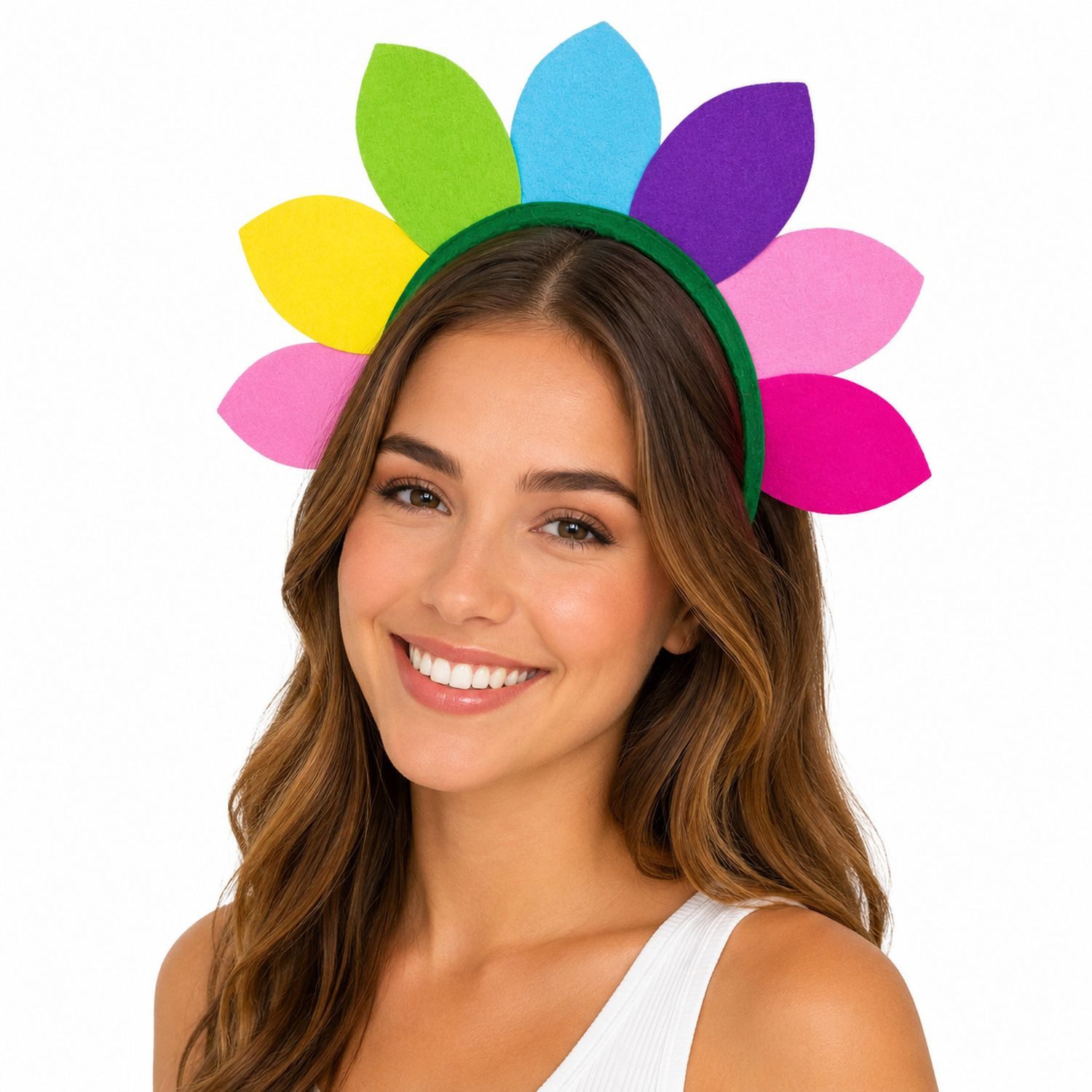 Kostüm Bunter Blüten Haarreif zum Blumen Kostüm, Party Z