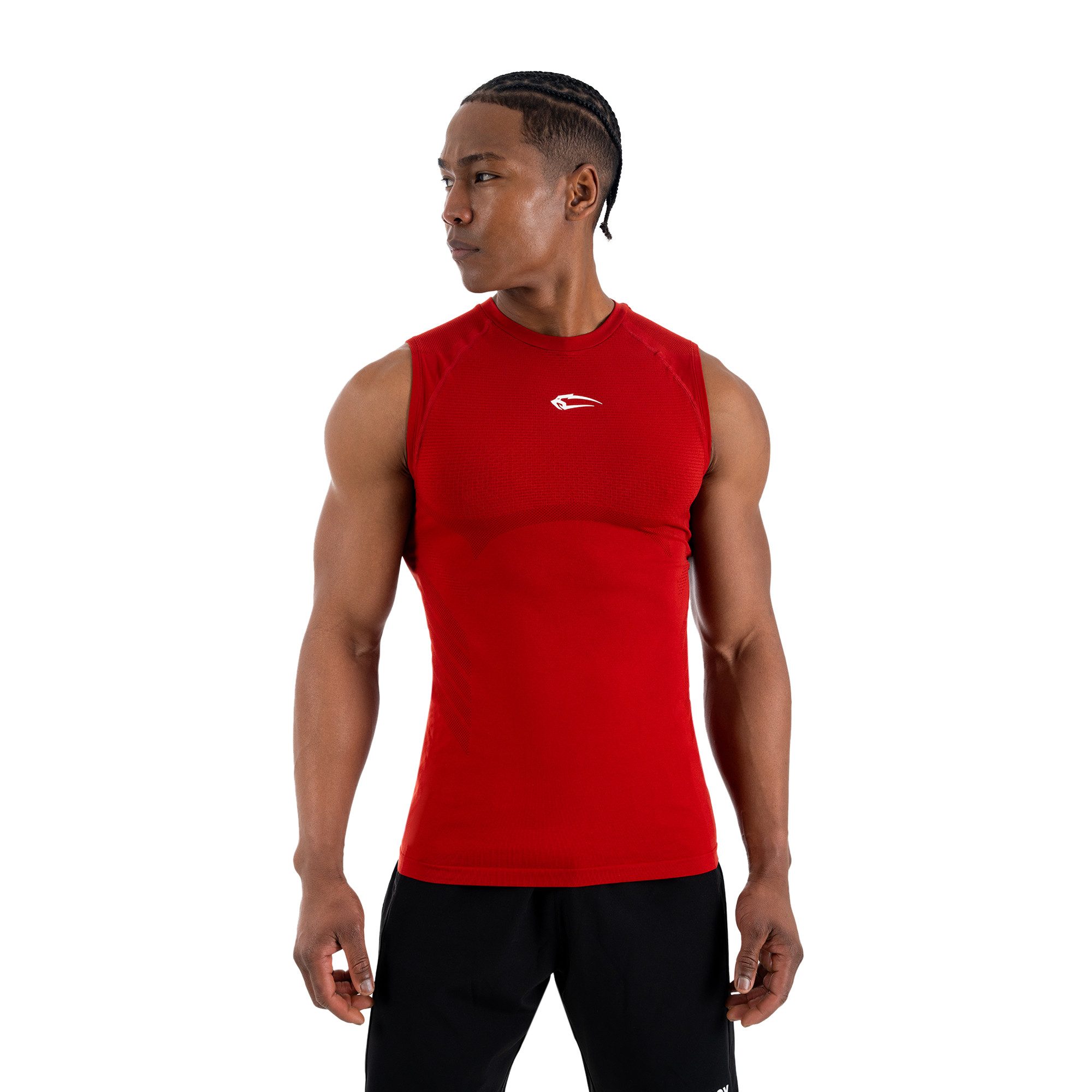 Smilodox Tanktop Carnos, Compression Tank Herren, Gym Shirt Seamless, Fitness Enganliegend, Seamless, Body-Mapping, atmungsaktiv, Stretch