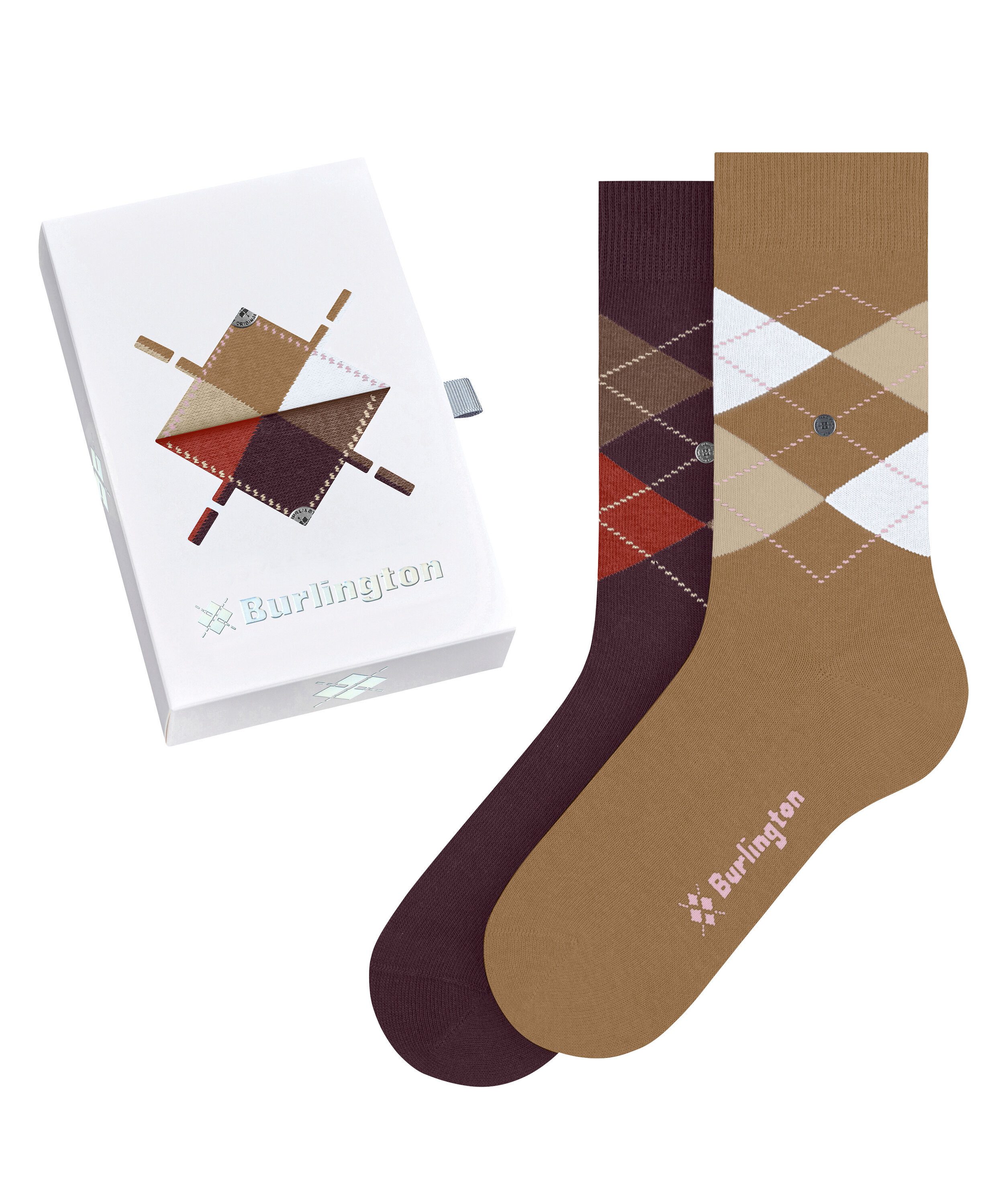 Burlington Socken Burlington Basic Gift Box Damen mit Geschenkbox (2-Paar) mit Geschenkbox